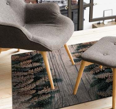 Wooden Texture Contrast wood vinyl rug - TenStickers