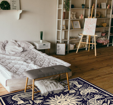 Woodland animals pattern nordic style rugs - TenStickers