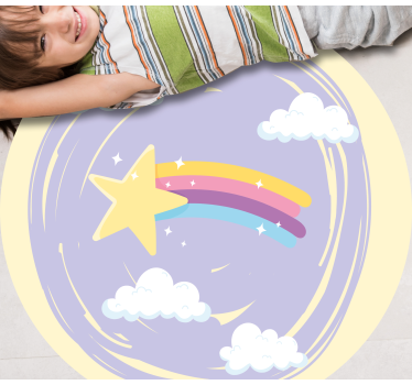 Yellow star in the sky star carpet - TenStickers