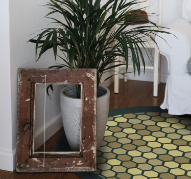 Yellow stones in green concrete contemporary rugs - TenStickers