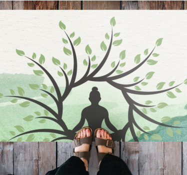 Yoga tree pose  mandala mat - TenStickers