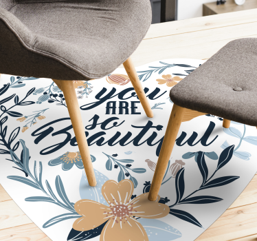You are so beautiful heart vinyl rugs - TenStickers