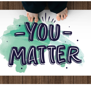You matter artistic watercolor stain rectangular jute rug - TenStickers