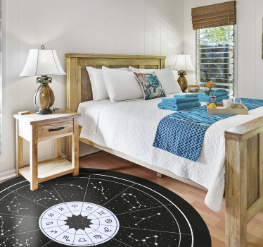 zodiac black laminate flooring - TenStickers