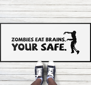zombies eat brains bespoke rugs - TenStickers