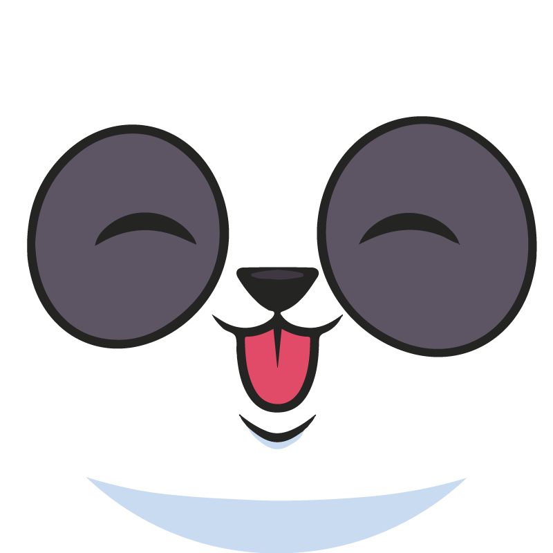 Panda face white vinyl rug - TenStickers