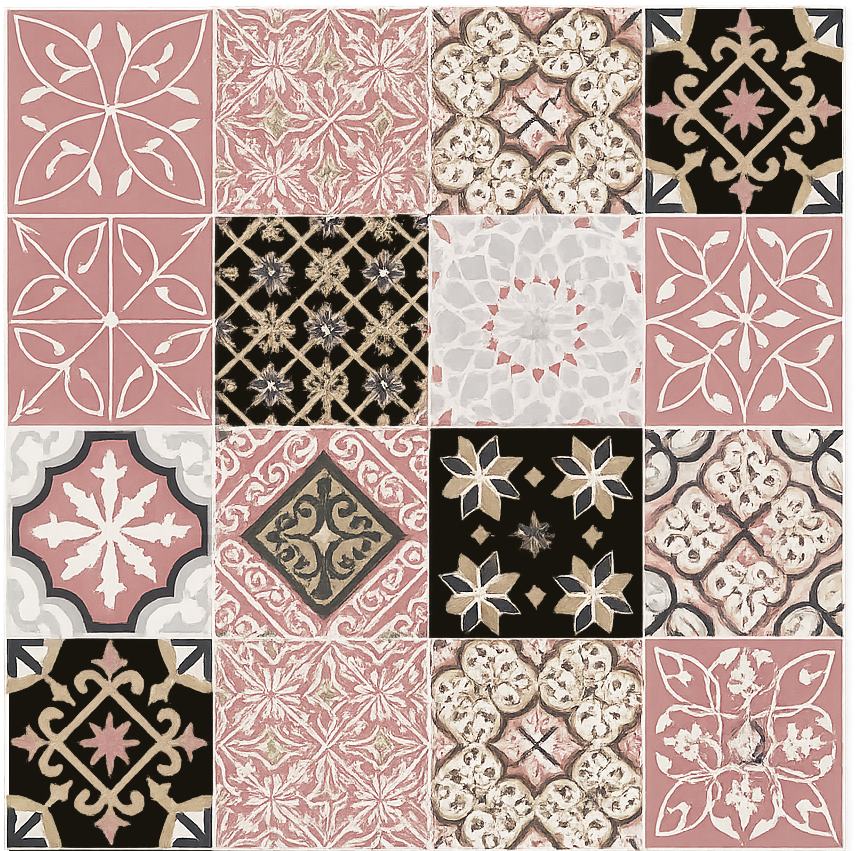 Pink cement living room vinyl rug - TenStickers