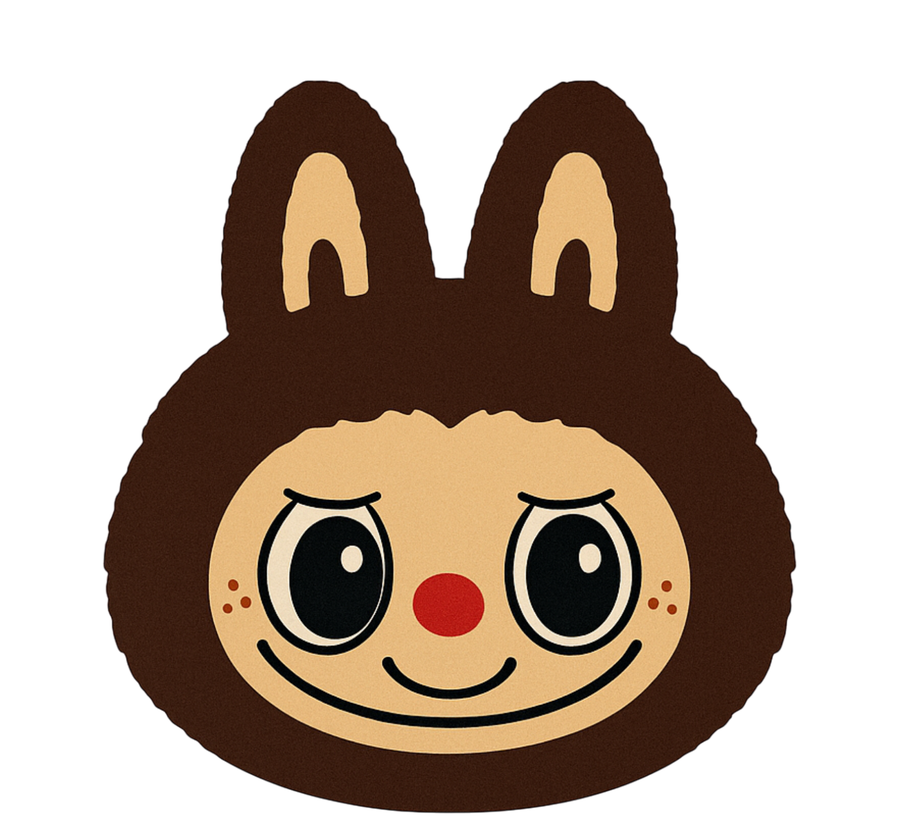 Brown Labubu design vinyl rug - TenStickers