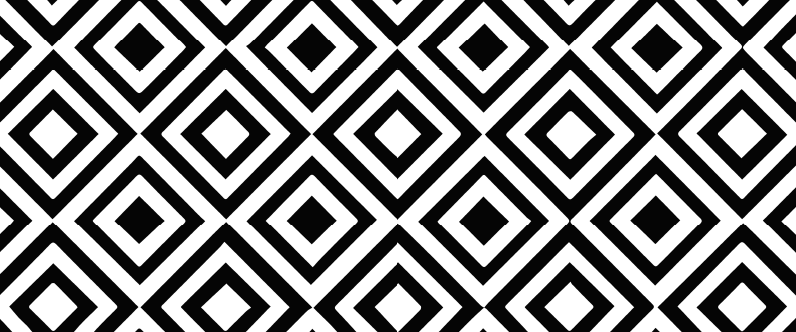 Black & White geometric vinyl rug - TenStickers