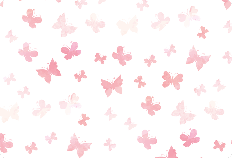 Animal vinyl rug in pastel flying butterflies - TenStickers