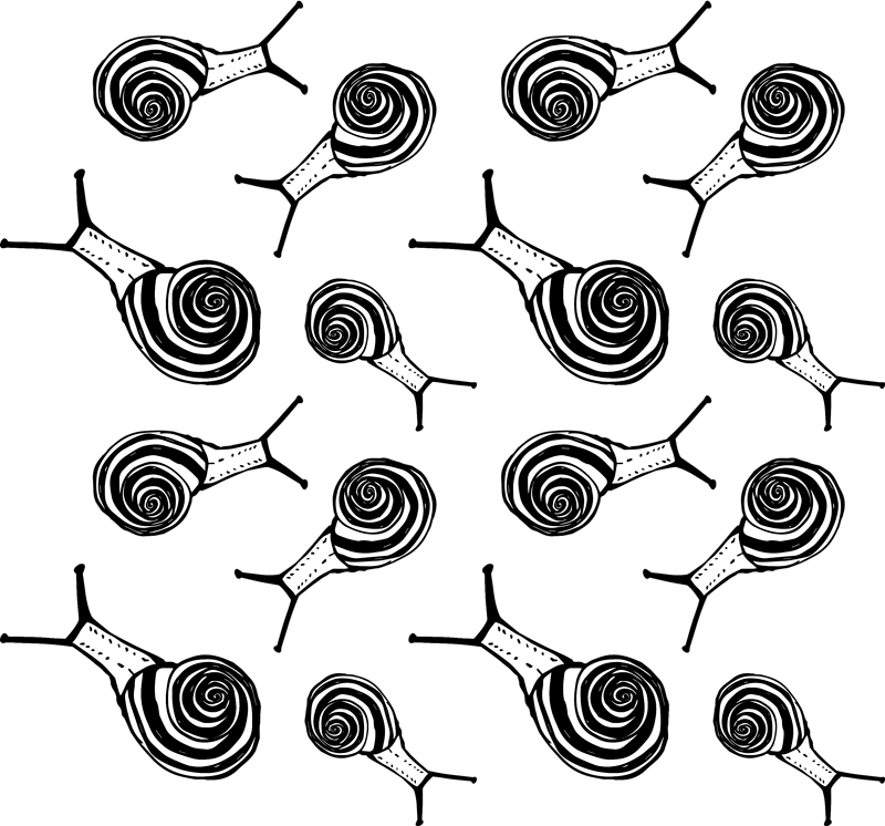 Animal vinyl rug snail collection - TenStickers