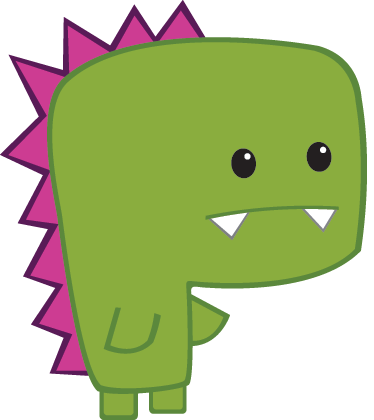 Green mini dinosaur animal vinyl rug - TenStickers