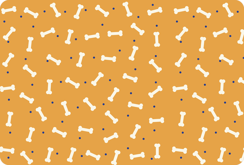 Animal vinyl rug with orange bone pattern - TenStickers