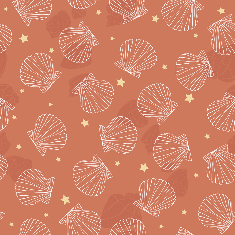 Animal vinyl rug seashells and stars - TenStickers