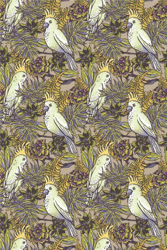 Animal vinyl rug featuring amazonian parrot design - TenStickers