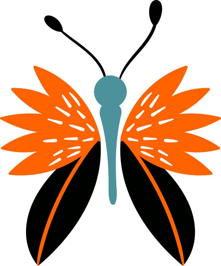 Animal vinyl rug with colorful butterfly design - TenStickers