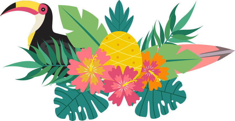 Tropical bird design animal vinyl rug - TenStickers