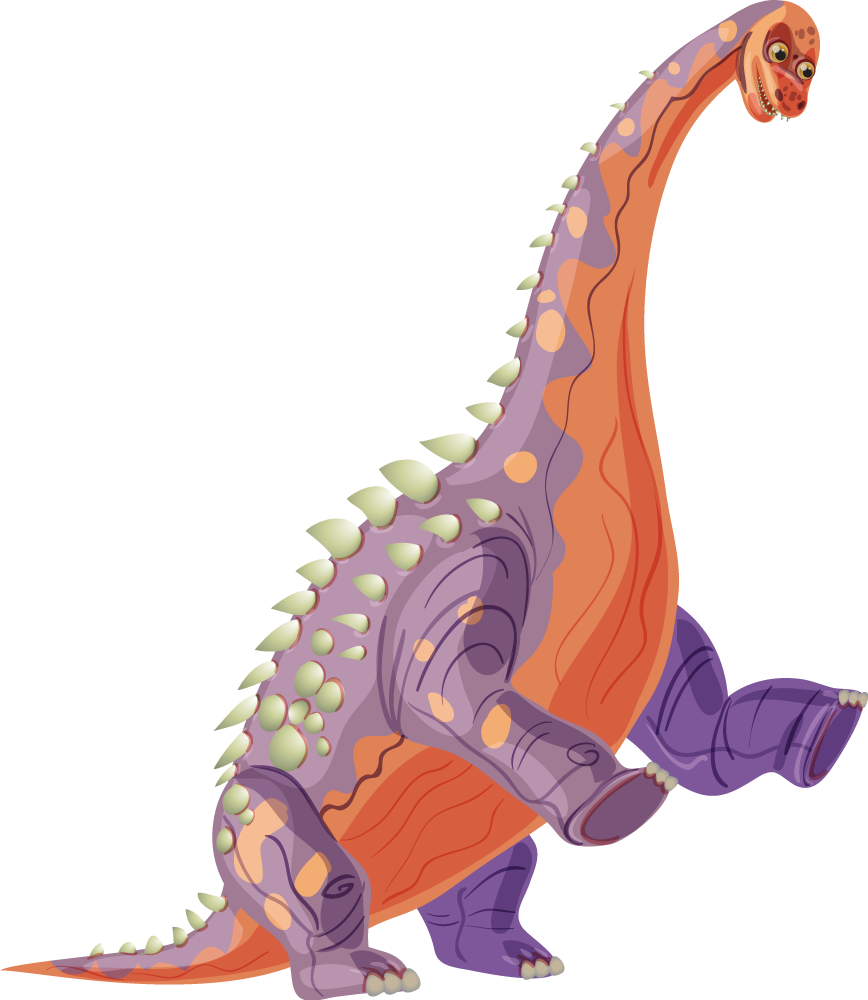 Animal vinyl rug colorful dino design - TenStickers
