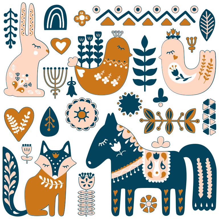 Animal vinyl rug with vibrant animal designs - TenStickers