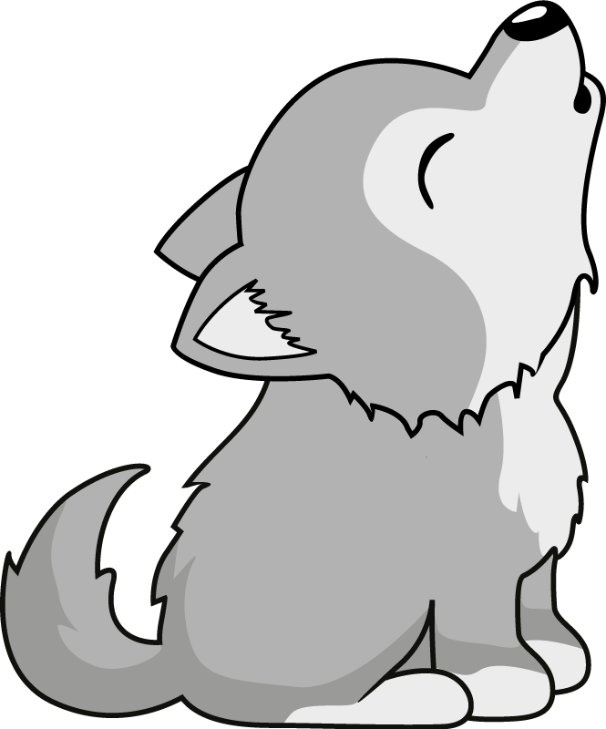 Animal vinyl rug howling canine design - TenStickers