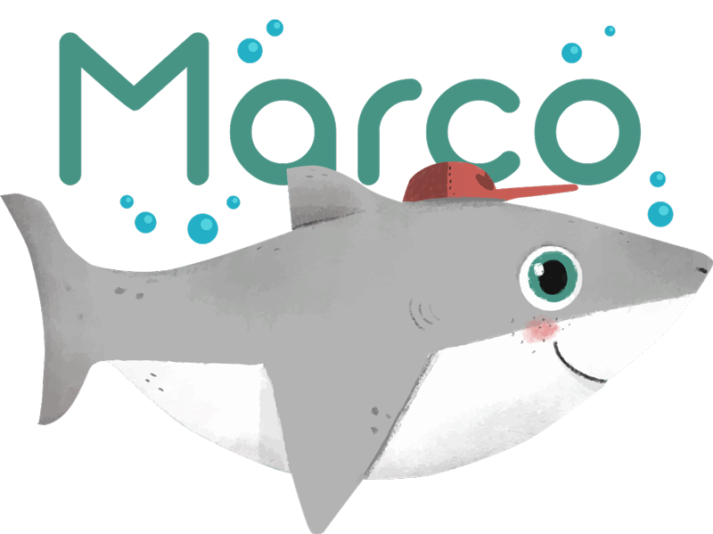 Baby shark personalized animal vinyl rug - TenStickers