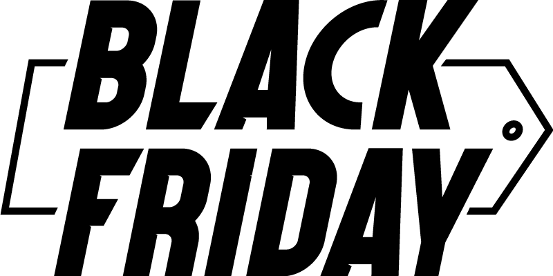 Black friday vinyl rug in contemporary cursive style - TenStickers