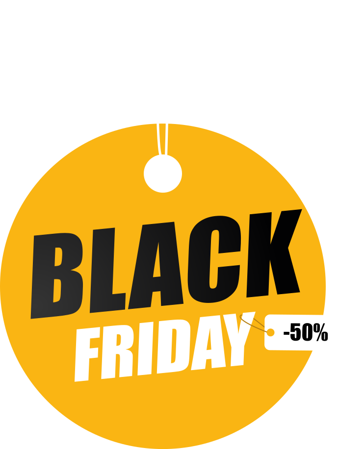 Black friday vinyl rug personalised round design - TenStickers