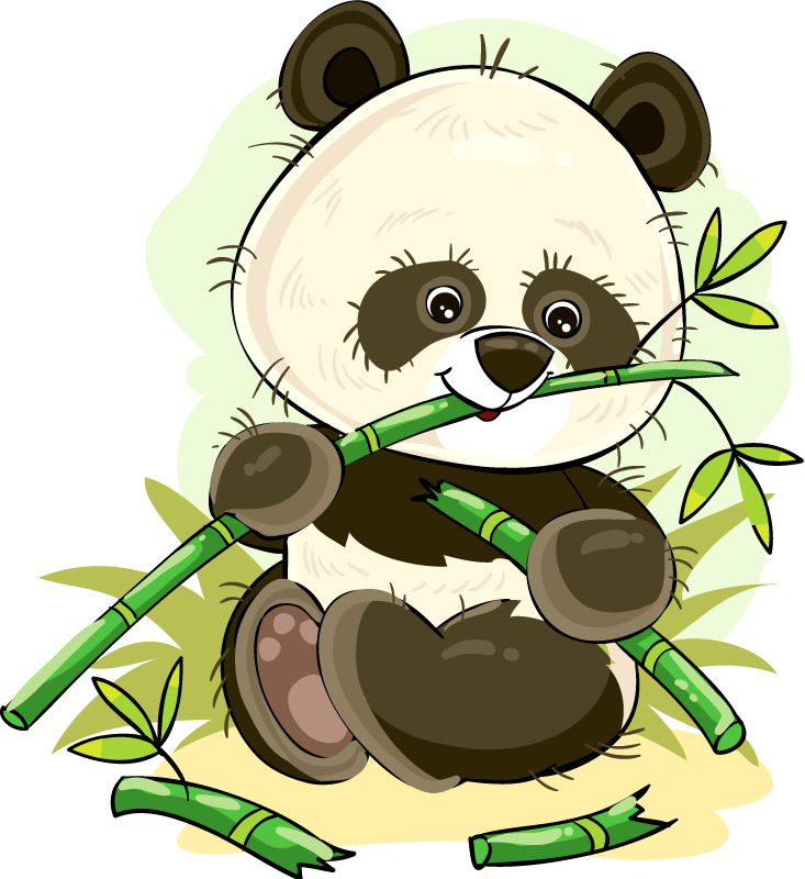Animal vinyl rug with cute panda emblem - TenStickers