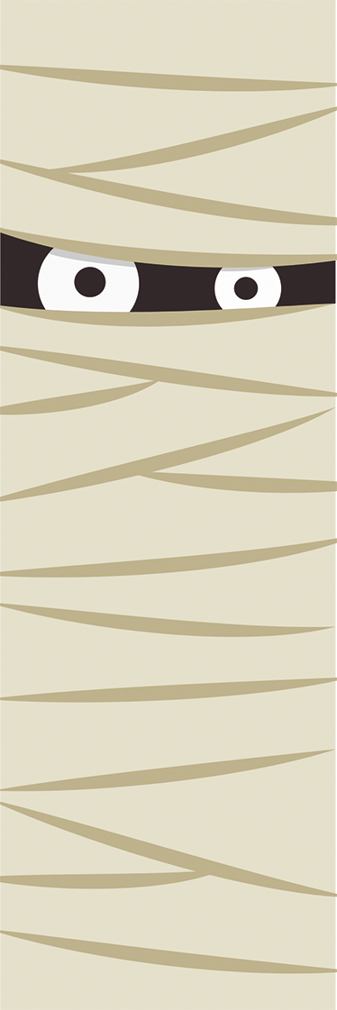 Halloween vinyl rug mummy eyes - TenStickers