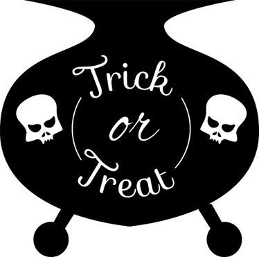 Halloween vinyl rug trick or treat cauldron - TenStickers