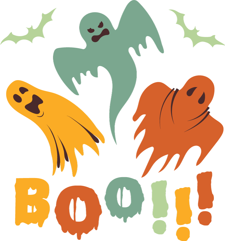 Halloween vinyl rug boo ghost - TenStickers