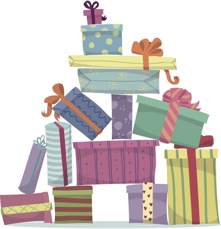 Christmas vinyl rug gift mountain - TenStickers