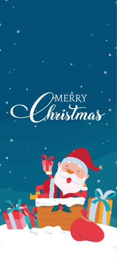 Christmas vinyl rug for a merry christmas with santa claus - TenStickers