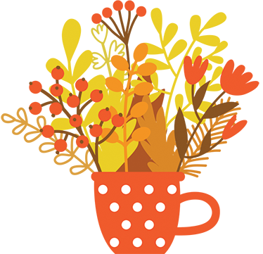 Flower vinyl rug autumn vase - TenStickers