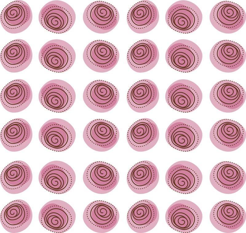 Pink floral ornament flower vinyl rug - TenStickers