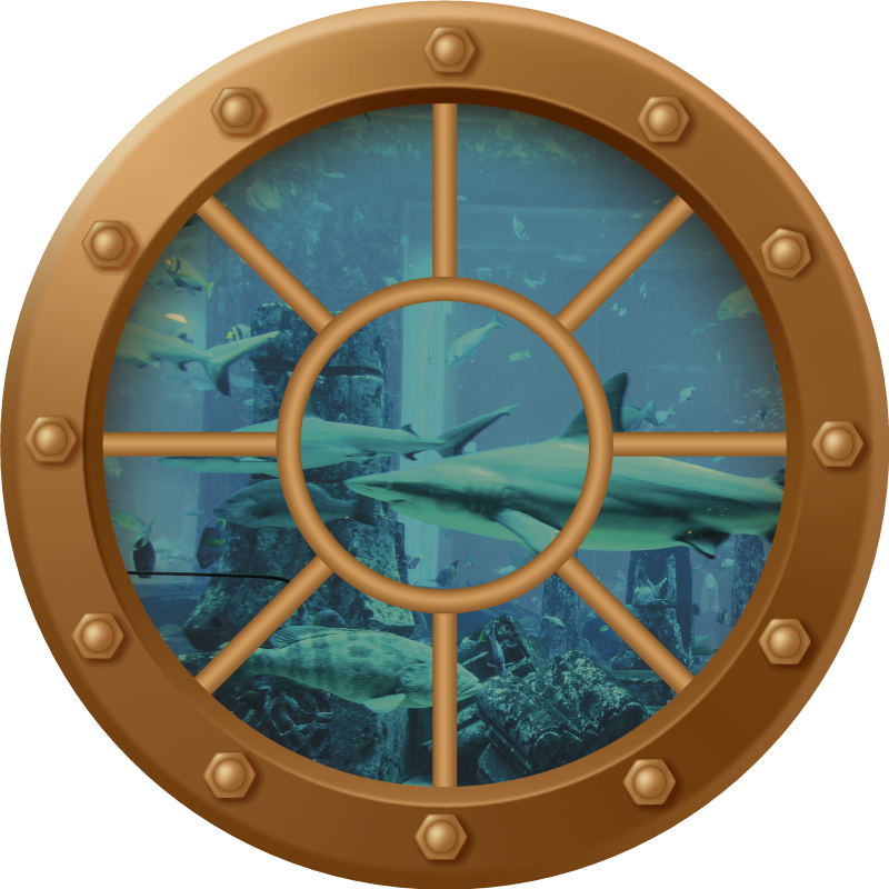 Flower vinyl rug underwater view portal - TenStickers