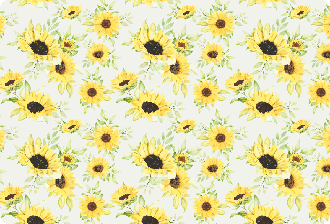 Flower vinyl rug with beautiful watercolor sunflower pattern - TenStickers