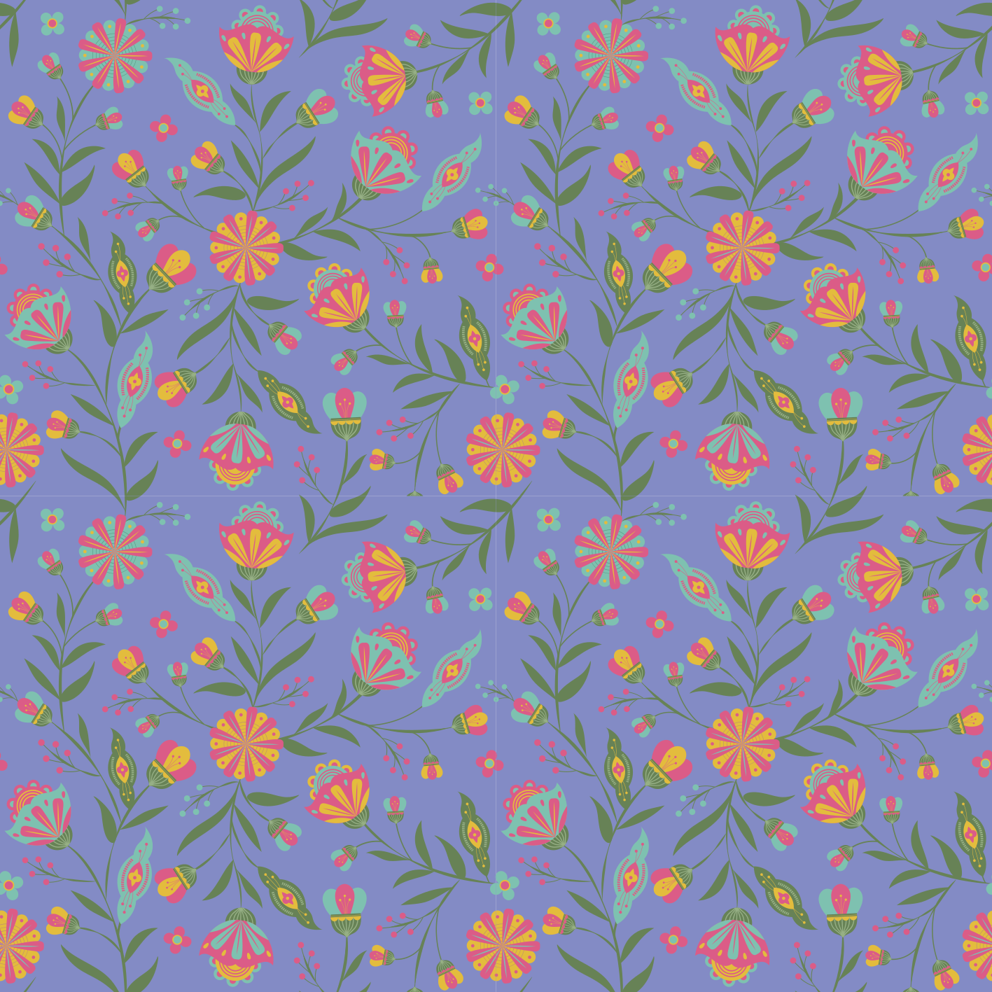 Flower vinyl rug cute design for kids - TenStickers