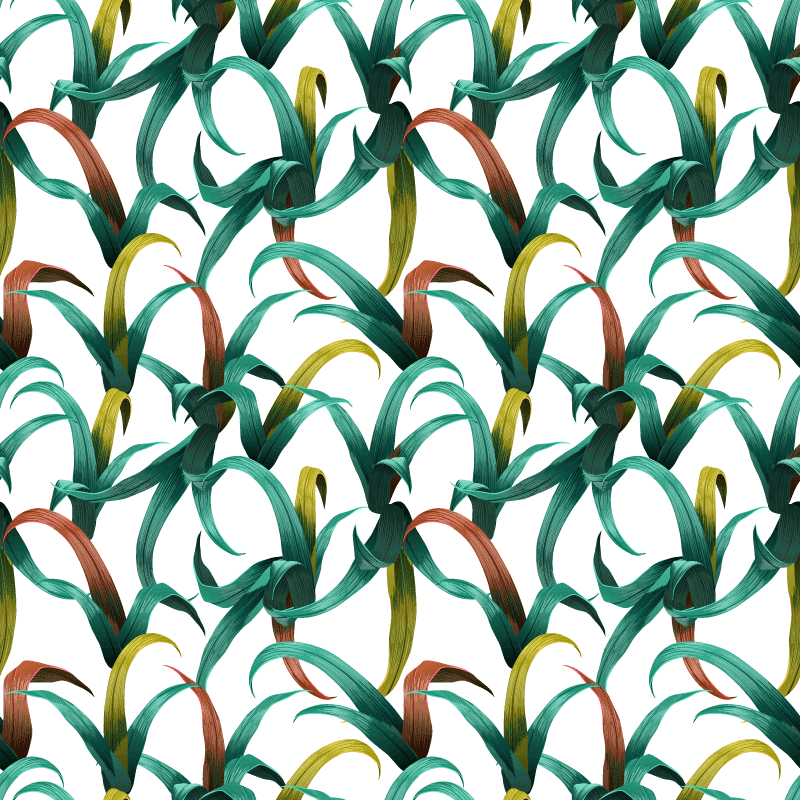 Flower vinyl rug with stunning tropical plant design - TenStickers