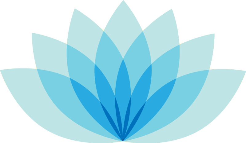 Flower vinyl rug monocolour lotus flower - TenStickers