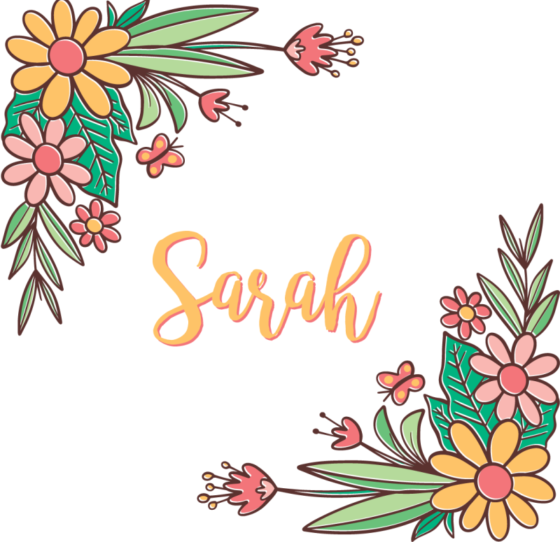 Customizable flower design flower vinyl rug - TenStickers
