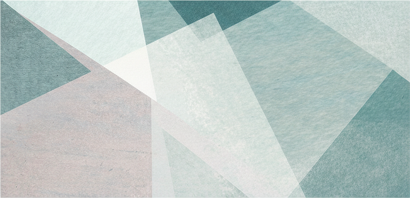 Geometric vinyl rug in teal pastel design - TenStickers