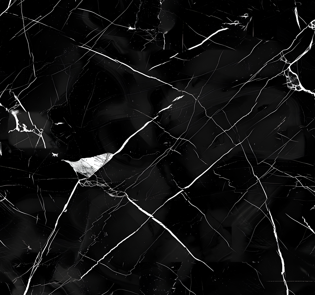 Dining room vinyl rug black marble design - TenStickers