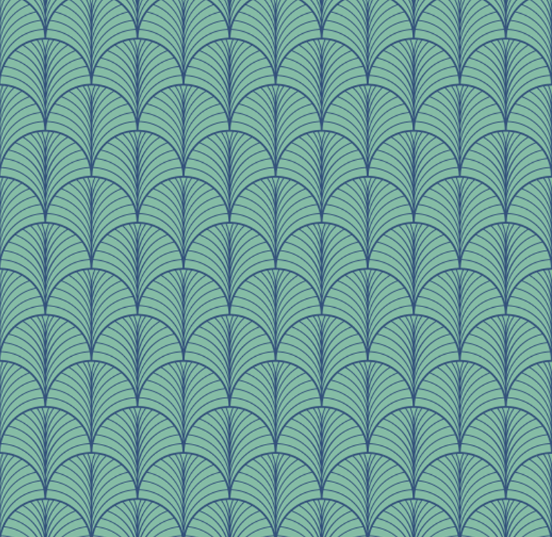 Dining room vinyl rug green blue - TenStickers