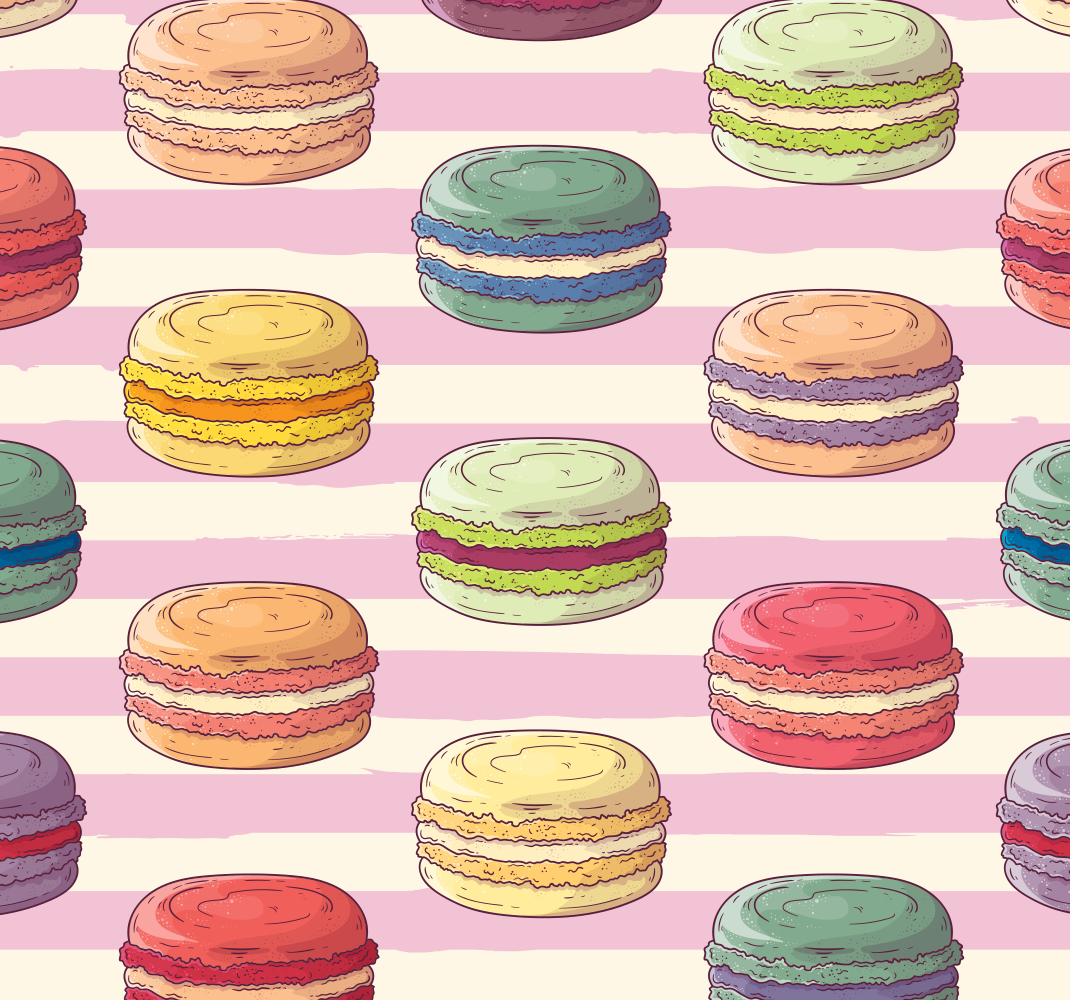 Kitchen vinyl rug retro macarons - TenStickers