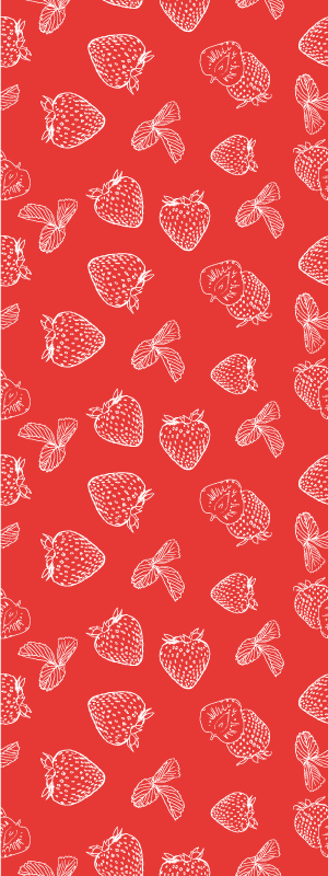 Kitchen vinyl rug with seamless strawberry design - TenStickers