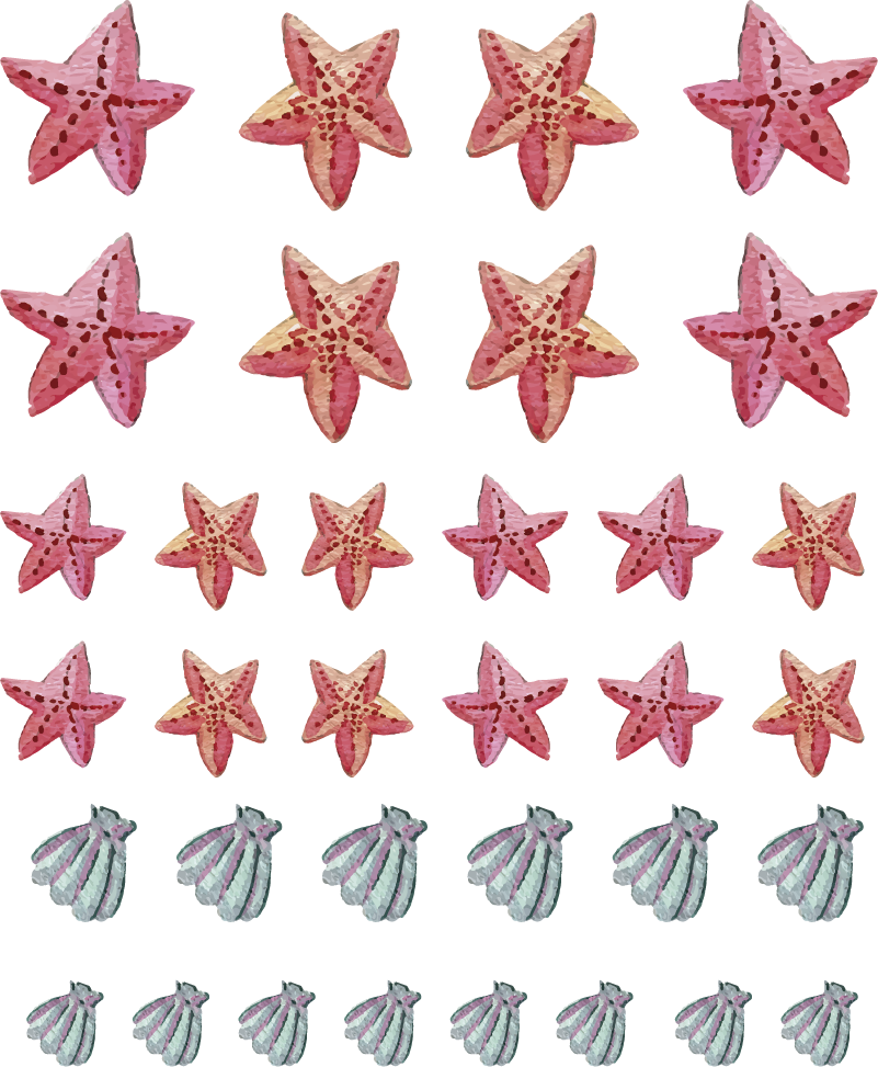 Bathroom vinyl rug starfish - TenStickers