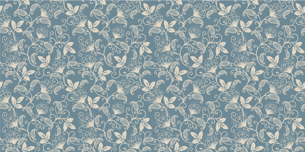 Flower vinyl rug in floral design pattern - TenStickers