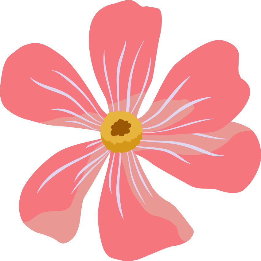 Flower vinyl rug in pink floral design - TenStickers
