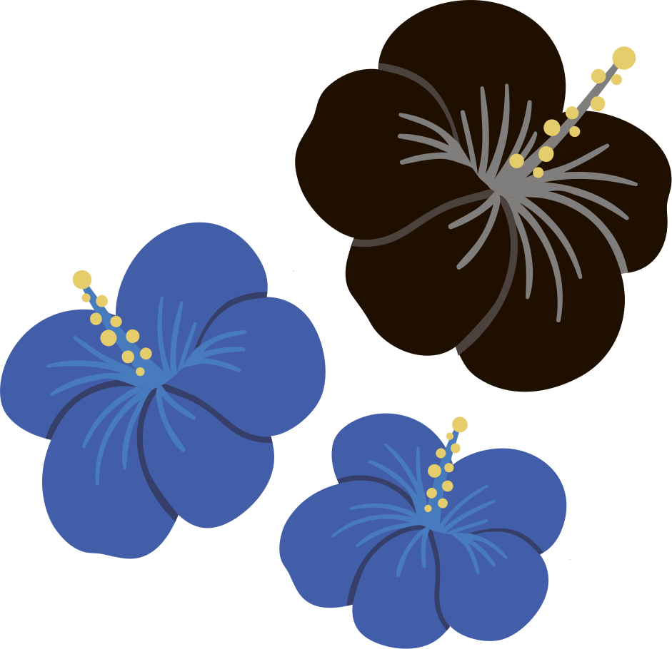 Flower vinyl rug hibiscus floral design - TenStickers
